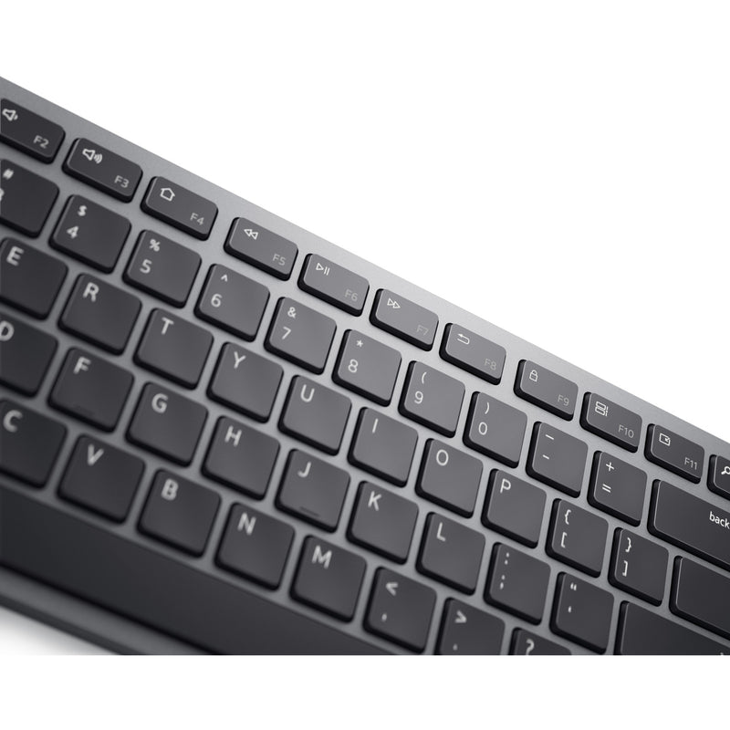 Load image into Gallery viewer, Dell premier multi-device draadloos toetsenbord en draadloze muis - km7321w desktopset (grijs, us lay-out (qwerty), 100%, bluetooth 5.0, dpi:1000 - 4000)
