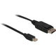 Delock mini displayport > displayport adapter (zwart, 1 meter)