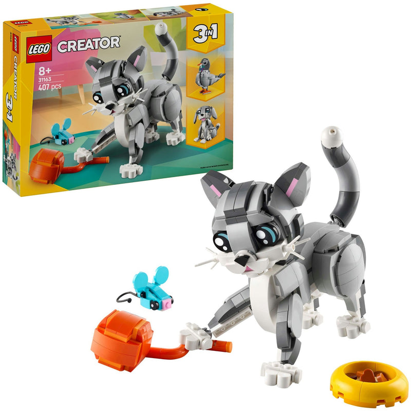 Load image into Gallery viewer, Lego creator 3in1 speelse kat, hond en duif speelgoed voor meisjes en jongens 8 jaar vanaf 31163
