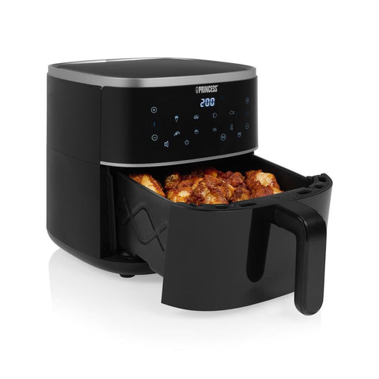 Princess 182238 digitale airfryer 4l heteluchtfriteuse (zwart, 4 liter | hetelucht | verstelbaar airfryer rek | bpa-vrij)