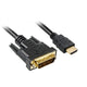 Sharkoon hdmi naar dvi-d adapterkabel (zwart, 5 meter, dual-link)