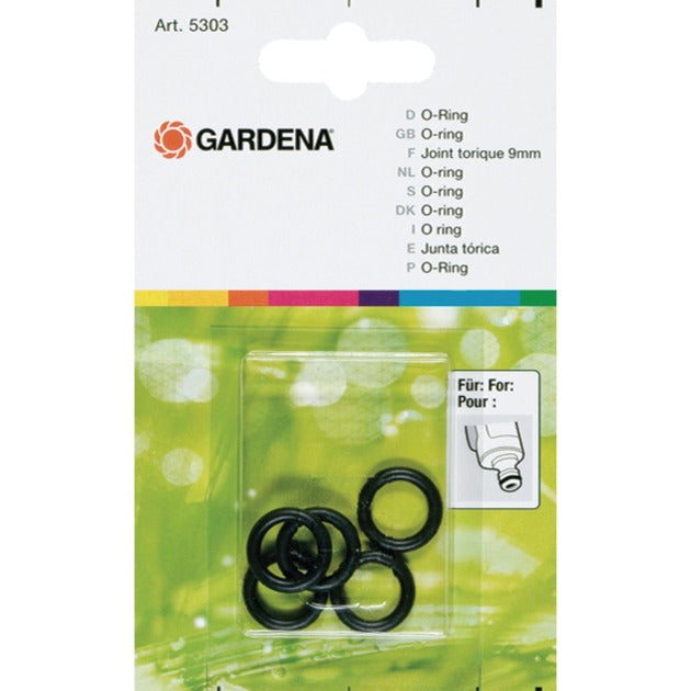 Load image into Gallery viewer, Gardena o-ringen 9 mm afdichting (zwart, 5303-20, 5 stuks)

