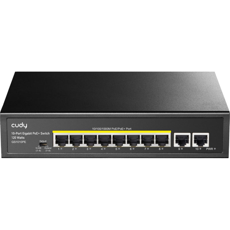 Load image into Gallery viewer, Cudy 8-gbe poe+ switch with 2 uplink gbe (zwart)
