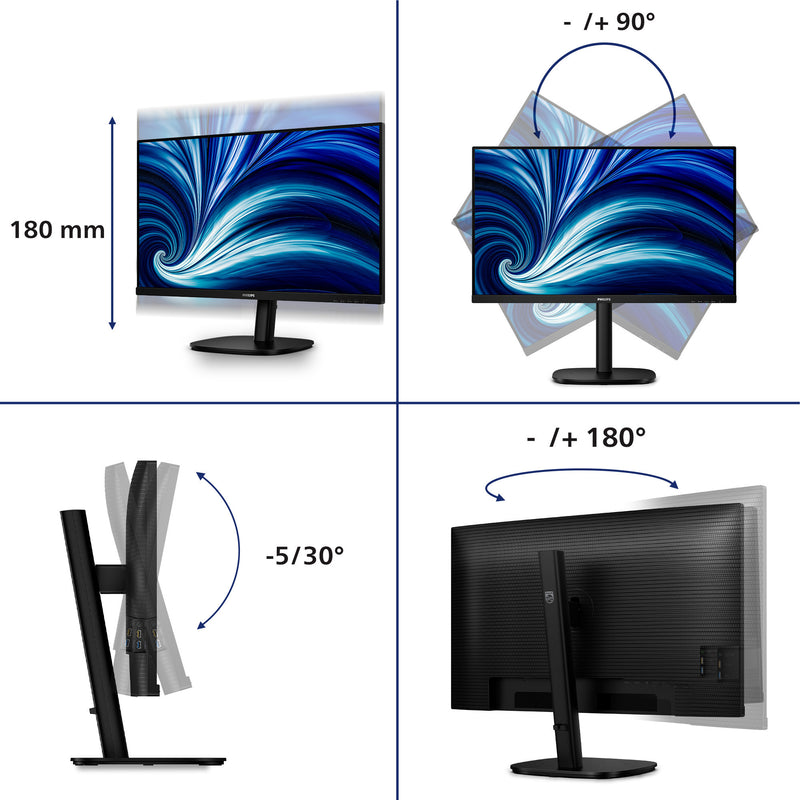 Load image into Gallery viewer, Philips 32b2n3500 31.5 monitor (zwart, 2x hdmi, displayport, 3x usb-a, usb-b)
