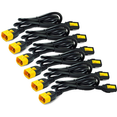 Apc stroomkabel kit c13-c14 iec (zwart geel, 6 stuks, 1,2 meter, ap8704s-ww)
