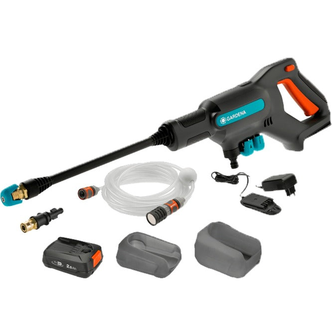 Load image into Gallery viewer, Gardena aquaclean 24 18 v p4a kant-en-klare set drukreiniger (grijs turquoise, 14800-20, accu inbegrepen)
