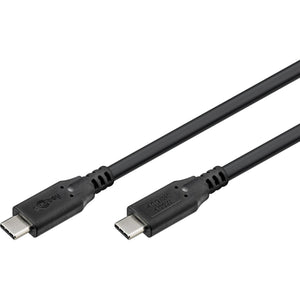 Goobay usb-c 4.0 > usb-c kabel (zwart, 1 meter)