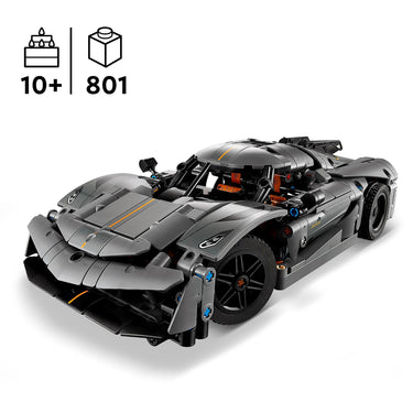 Lego technic 42173 koenigsegg jesko absolut grijze hypercar