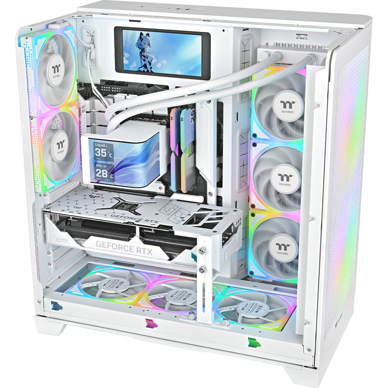 Load image into Gallery viewer, Thermaltake magcurve 360 ultra argb sync aio liquid cooler - snow edition waterkoeling (wit)
