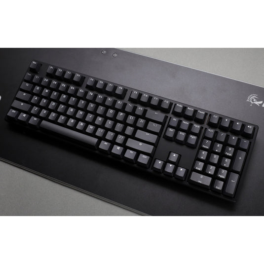 Ducky origin phantom black, toetsenbord (zwart, us lay-out, cherry mx red, hot swap, pbt double-shot keycaps)