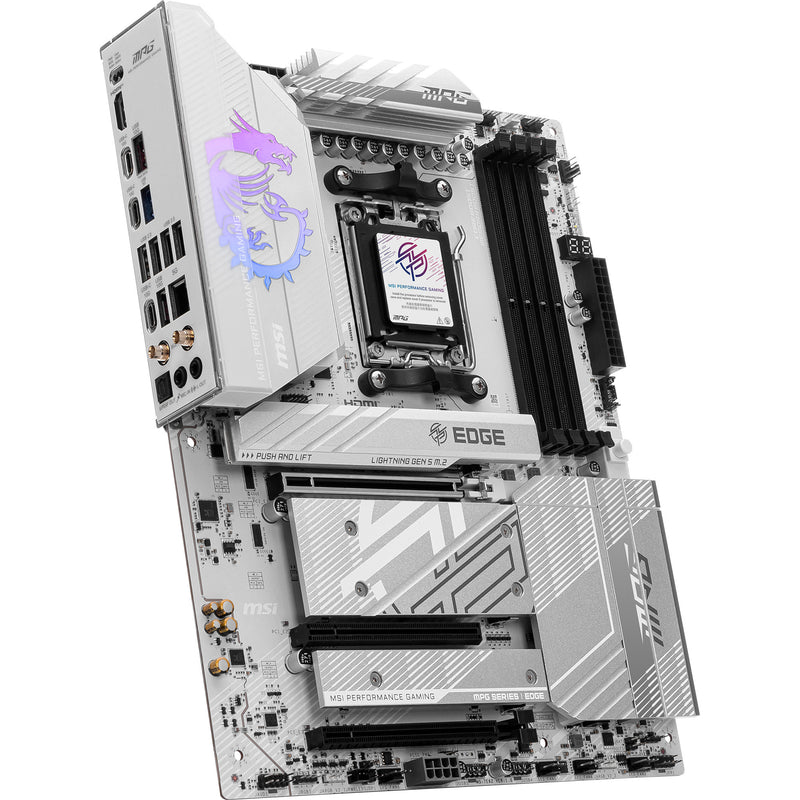 Load image into Gallery viewer, Msi mpg b850 edge ti wifi socket am5 moederbord (raid, 5gb-lan, wi-fi 7, bt, sound, atx)
