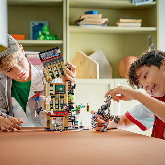 Lego marvel super heroes - spider-man vs. mysterio: de daily bugle constructiespeelgoed (76342)