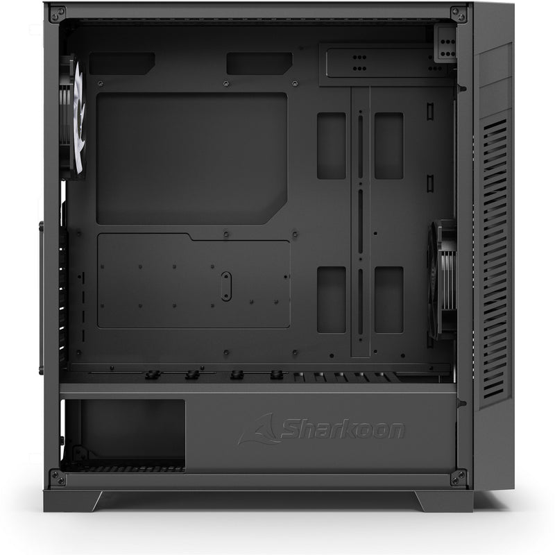 Load image into Gallery viewer, Sharkoon s25-w2 argb midi tower behuizing (zwart | 2x usb-a | 1x usb-c | rgb | tempered glass)
