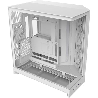 Nzxt h9 flow midi tower behuizing (wit (mat) | 2x usb-a | 1x usb-c | tempered glass)
