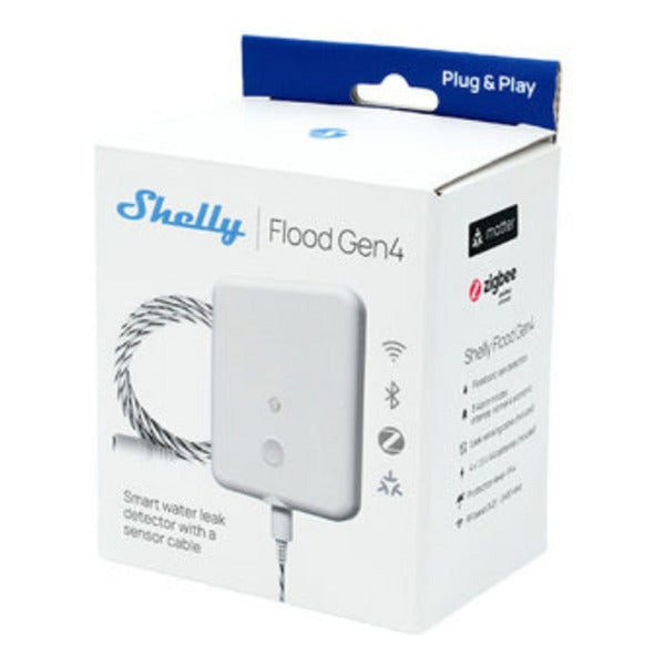 Load image into Gallery viewer, Shelly flood gen4 watermelder (wit, wi-fi, bluetooth 5 (le), zigbee, matter)
