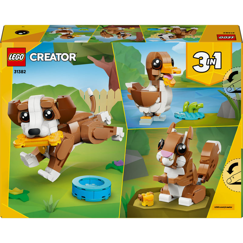 Load image into Gallery viewer, Lego ® creator 3in1 schattige dieren: speelse puppy - dierenset - bouw om tot eekhoorn of eend - 31382
