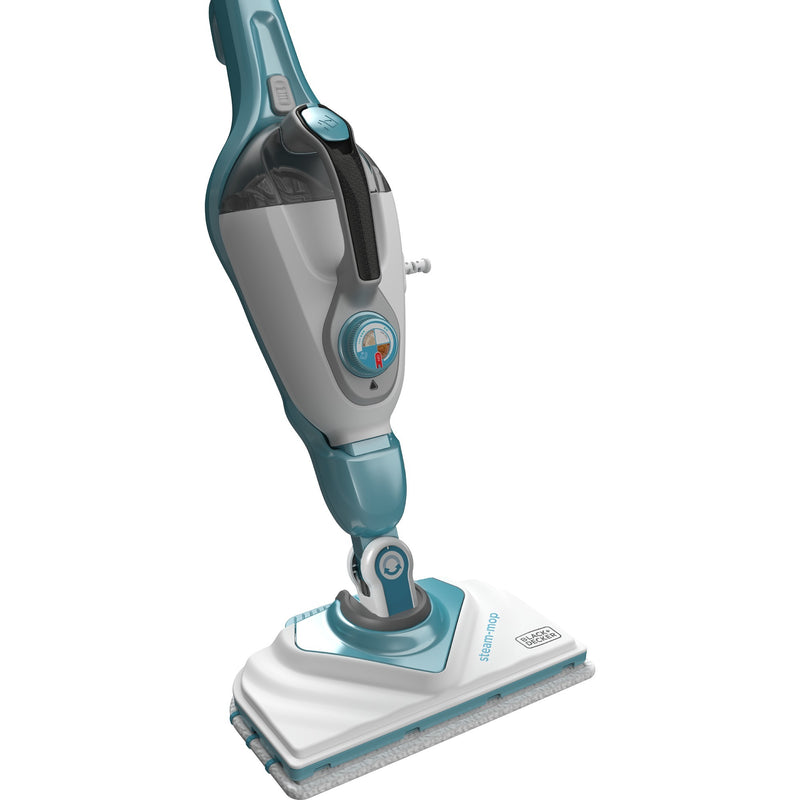 Load image into Gallery viewer, Black+decker 1600w steam-mop bhsm1615dam-qs stoomreiniger (wit blauw, incl. steamitt, deltavoet en 17 accessoires)
