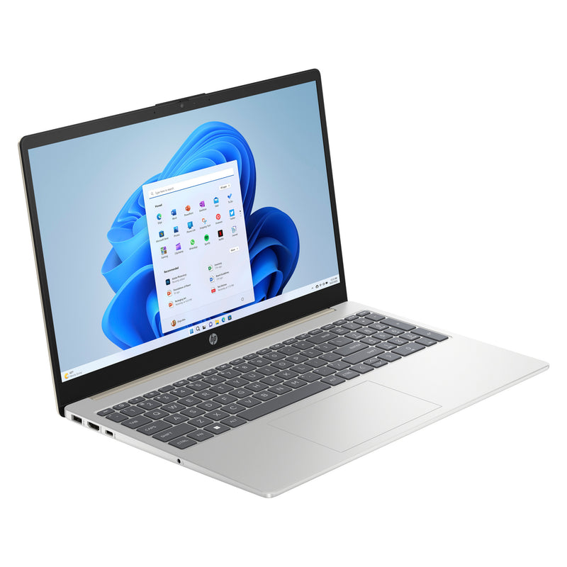 Load image into Gallery viewer, Hp 15-fd1253ndx 15.6 laptop (zilver goud | core 5 120u | intel graphics | 8 gb | 512 gb ssd)
