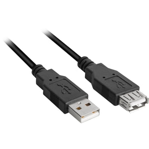 Sharkoon usb 2.0 verlengkabel (zwart, 3 meter, dubbele afscherming)