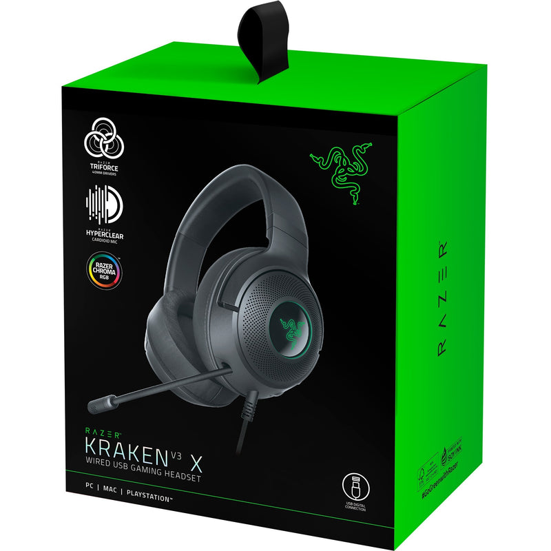 Load image into Gallery viewer, Razer kraken v3 x over-ear gaming headset (zwart, rgb, pc, playstation 4)
