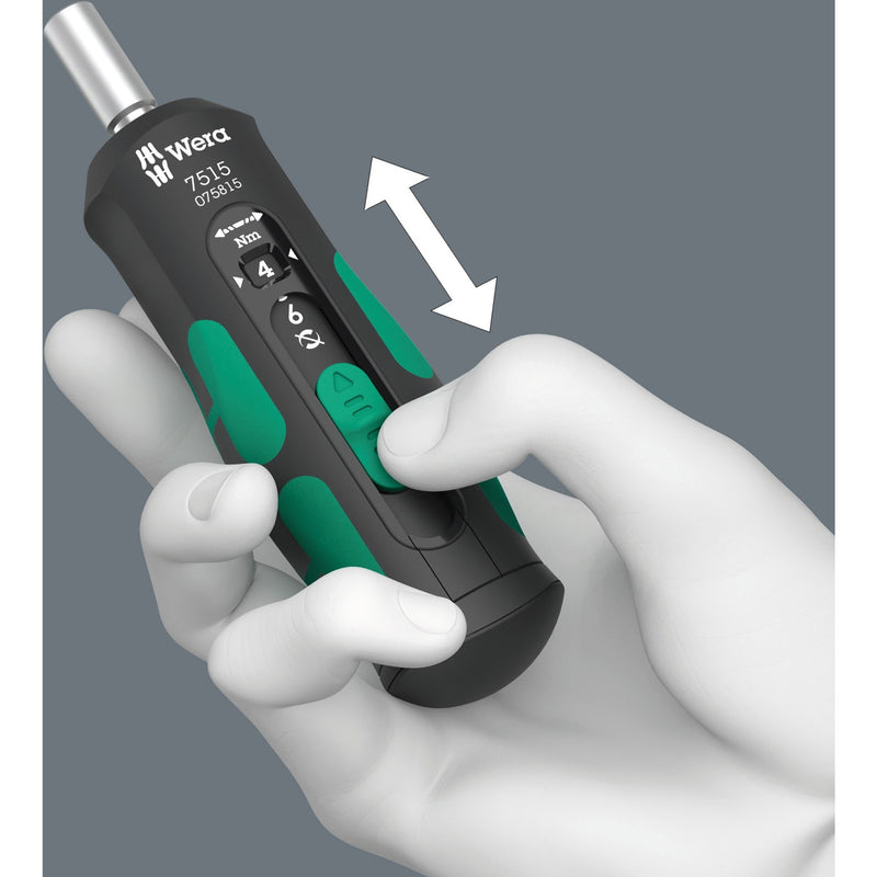 Load image into Gallery viewer, Wera 7515 kraftform safe-torque speed draaimomentschroevendraaier, 2-6 nm, 1 4 x 2,0 nm x 3,0 nm x 4,0 nm x 5,0 nm x 6,0 nm x 147.5 mm - 05075815001
