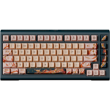 Ducky year of the snake 2025 limited edition rgb mechanisch gaming toetsenbord (zwart, us lay-out (qwerty), cherry mx2a brown, 75%, rgb, pbt dye-sub keycaps, hot-swap)