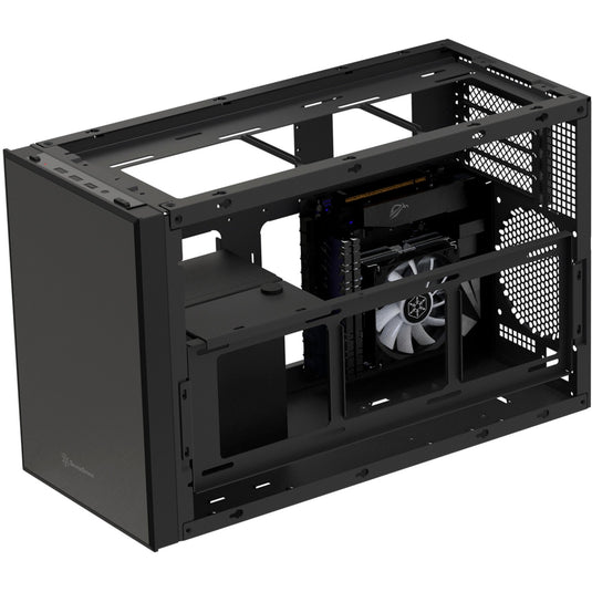 Silverstone sugo 17 mini tower behuizing (zwart | 2x usb-a | 1x usb-c)