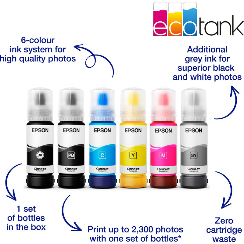 Load image into Gallery viewer, Epson ecotank et-8550 all-in-one inkjetprinter (zwart, usb, wlan, scannen, kopiëren)
