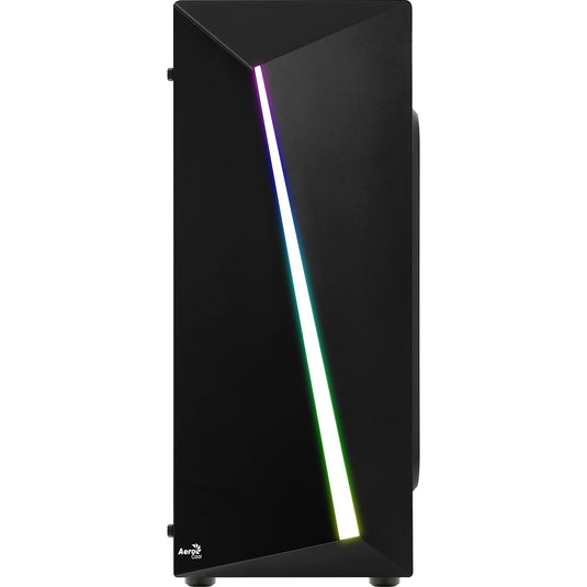 Aerocool shard midi tower behuizing (zwart | 3x usb-a | rgb | window)