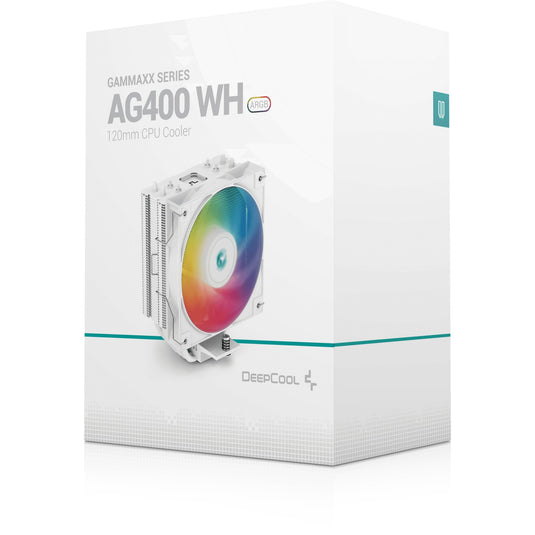 Deepcool ag400 wh argb cpu-koeler (wit)