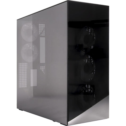 Arctic xtender vg midi tower behuizing (zwart | 2x usb-a | 1x usb-c | rgb | tempered glass)
