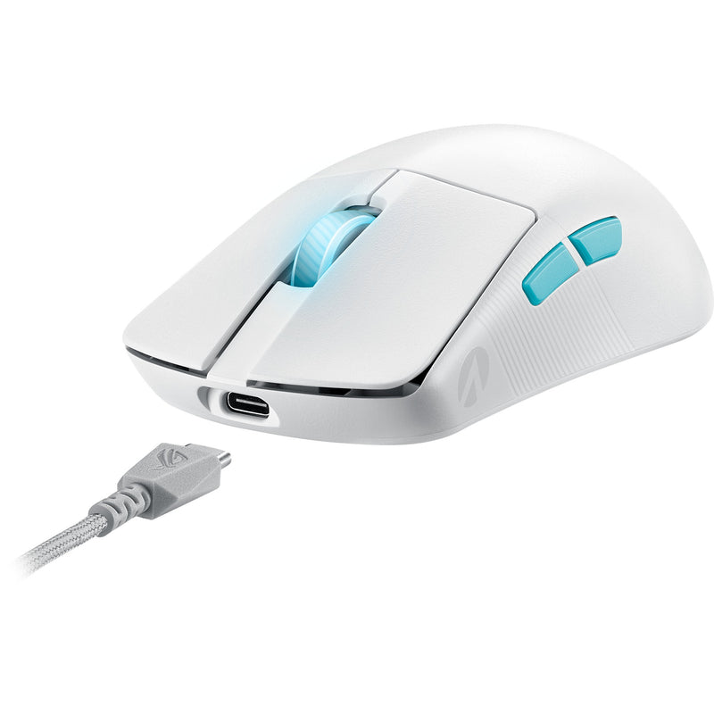 Load image into Gallery viewer, Asus rog harpe ace aim lab edition gaming muis (wit, 100 - 36.000 dpi, usb 2.0, 2,4 ghz, bluetooth, rgb leds)
