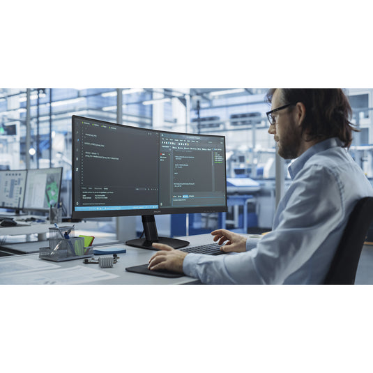 Philips 34b2u3600c 34 curved ultrawide monitor (zwart, hdmi, displayport, 4x usb-a, usb-b, usb-c, rj-45)