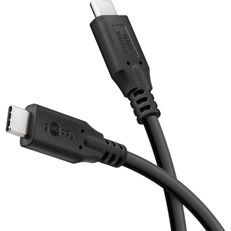 Load image into Gallery viewer, Goobay usb-c 4.0 > usb-c kabel (zwart, 1 meter)
