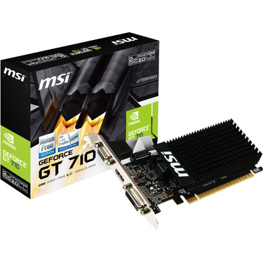 Msi gt 710 2gd3h lp grafische kaart (vga, dvi, hdmi, low-profile)