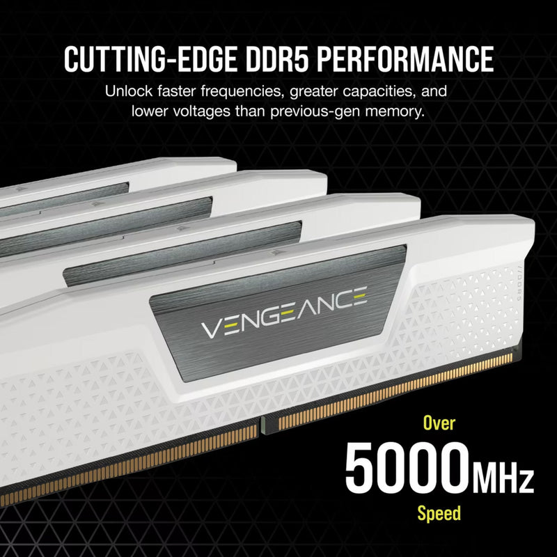 Load image into Gallery viewer, Corsair vengeance 32 gb ddr5-6000 (2x 16 gb) werkgeheugen (wit, cmk32gx5m2d6000z38w, xmp, expo)
