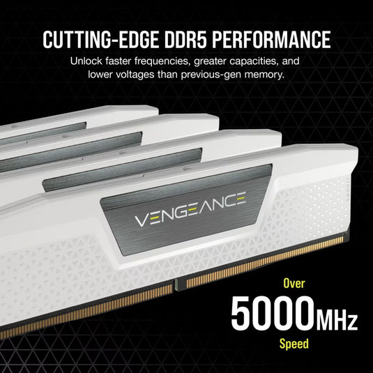 Corsair vengeance 32 gb ddr5-6000 (2x 16 gb) werkgeheugen (wit, cmk32gx5m2d6000z38w, xmp, expo)