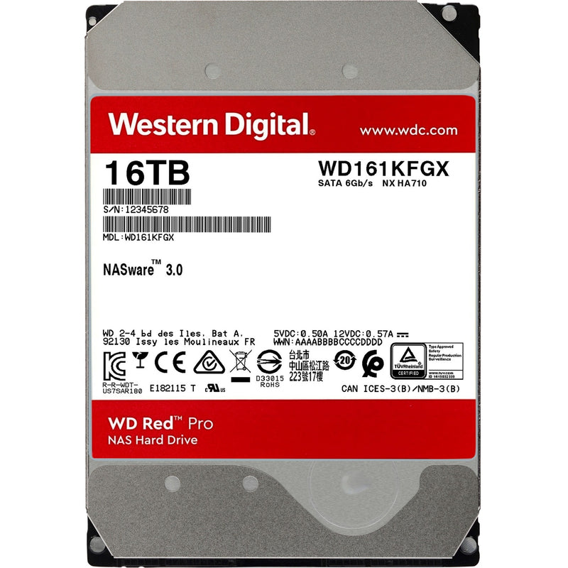 Load image into Gallery viewer, Wd red pro 16 tb harde schijf (161kfgx, sata 600, 24 7, af)
