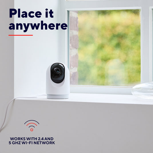 Trust ipcam-2700 360° beveiligingscamera (wit, 2.4 of 5ghz wifi)