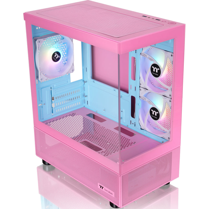 Load image into Gallery viewer, Thermaltake view 170 tg argb mini tower behuizing (roze | 2x usb-a | rgb | tempered glass)
