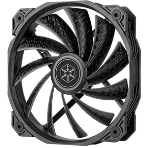 Silverstone shark force 160 case fan (zwart, 160 x 160 x 27 mm, pwm)