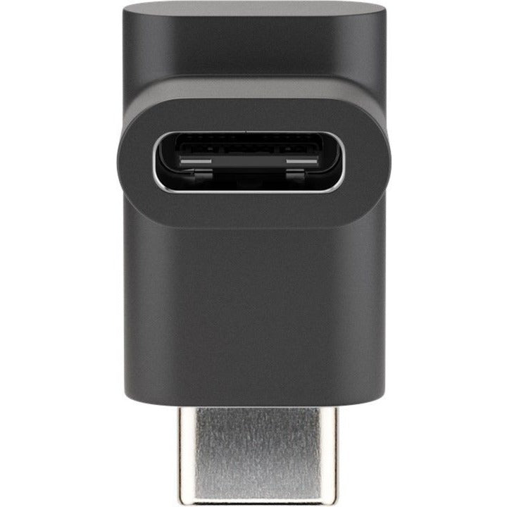 Load image into Gallery viewer, Goobay usb-c (male) naar usb-c (female) 90° adapter (zwart)
