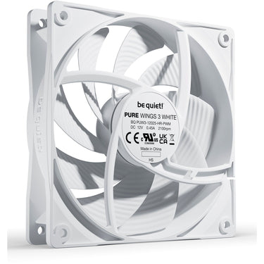 Be quiet! pure wings 3 pwm high-speed case fan (wit, 120 x 120 x 25 mm)