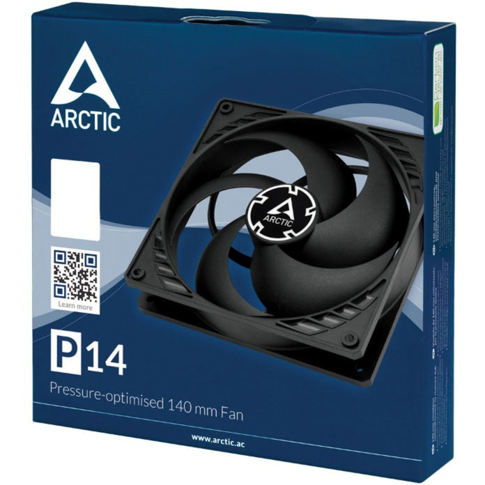 Load image into Gallery viewer, Arctic p14 case fan (zwart, 140 x 140 x 27 mm)

