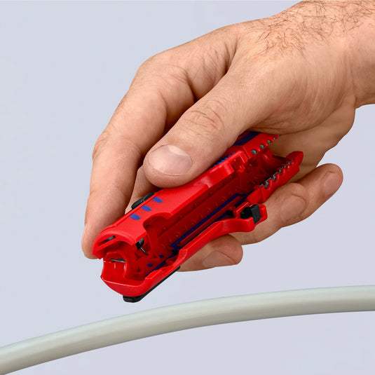 Knipex universele kabelstripper 1685125sb kabelstrip- ontmantelingsgereedschap (rood blauw)