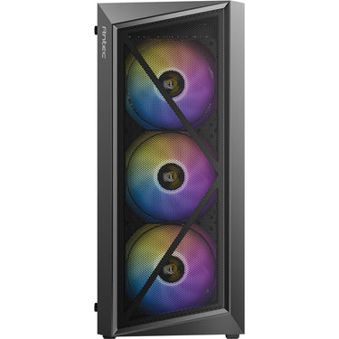 Antec ax67 argb midi tower behuizing (zwart | 3x usb-a | tempered glass)