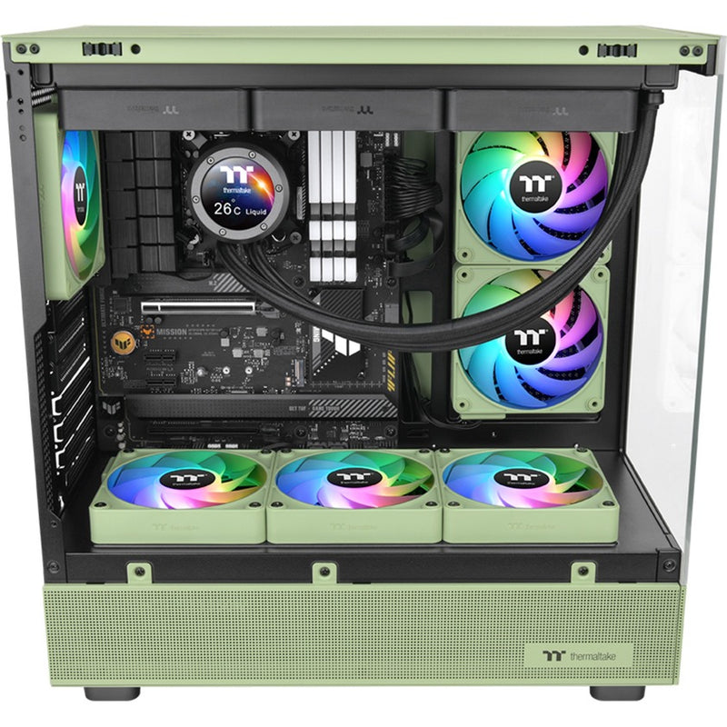 Load image into Gallery viewer, Thermaltake ct120 ex argb sync pc cooling fan matcha green (3-fan pack) case fans (lichtgroen, 3 stuks, 120 x 120 x 25 mm, pwm)
