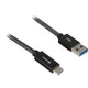 Sharkoon usb-a 3.2 gen 2 naar usb-c 3.2 gen 2 kabel (zwart grijs, 0,5 meter)