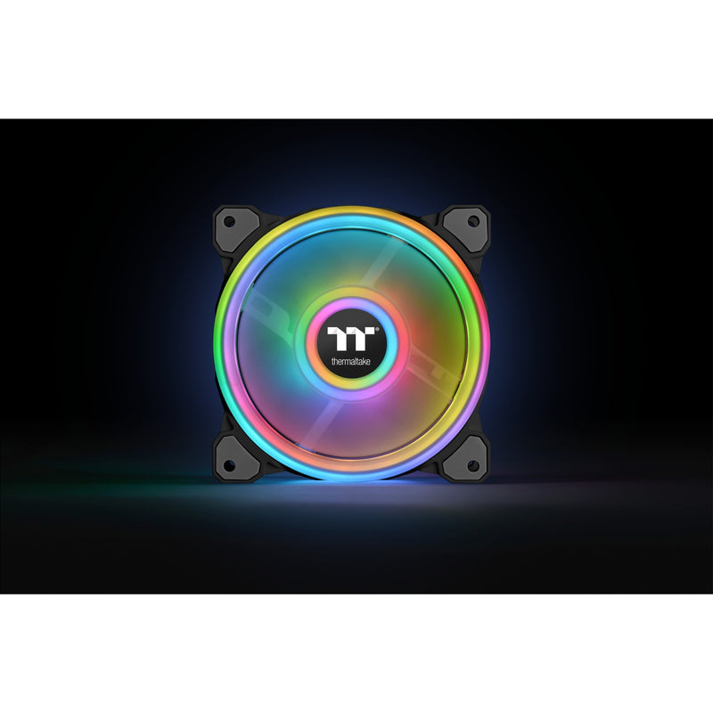 Load image into Gallery viewer, Thermaltake riing quad 14 rgb radiator fan tt premium edition single fan pack case fan (zwart, 140 x 140 x 25 mm)

