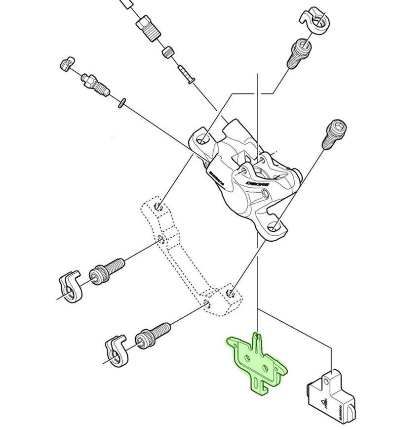 Load image into Gallery viewer, Shimano pad spacer for br-m615 br-m6100 br-s7000
